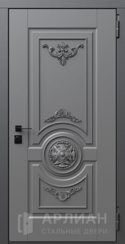Фото «Входная металлическая дверь премиум покрытая итальянской эмалью серого цвета №17»